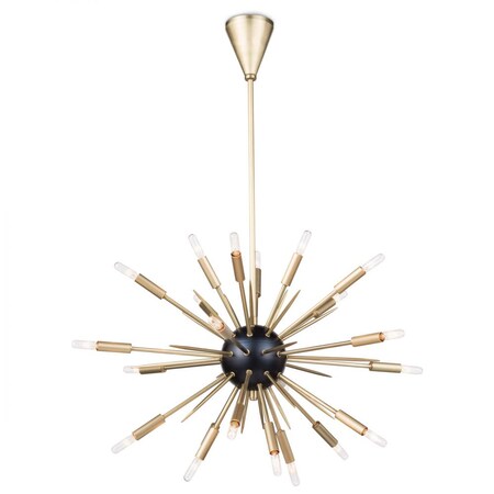 Regina Andrew Nebula Chandelier Small (Black and Natural Brass 16-1114BLKNB